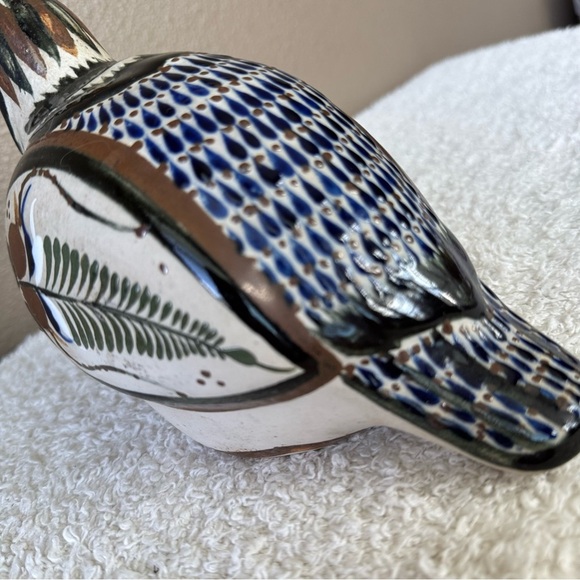 Vintage Tonala Pottery Mexican Folk Art Quail Bird Figurine Statue large - Picture 3 of 9